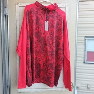 Stylish Red Patterned Long Sleeve Shirt